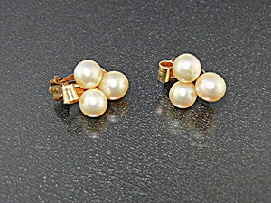Earrings Cultured Pearls 7mm 12k Gold Fill Clips