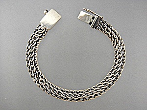 Mexico Ip-25 Sterling Silver Woven Bracelet