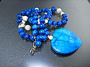 Lapis Heart Mother Of Pearl Lapis Gold Spacers S Clasp