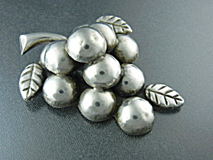 Taxco Mexico Large Silver Gapes Cluster Pin