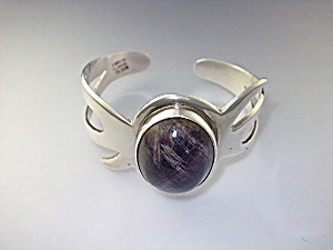 Bracelet Sterling Silver Amethyst Taxco Mexico Eagle 3