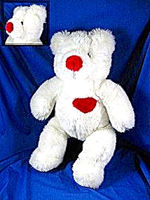 Teddy Bear With A Red Heart And Nose Soft Lovable