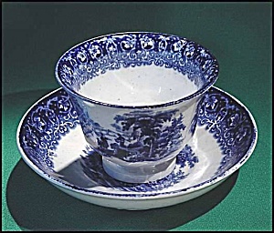 Flow Blue: Tivoli Cup And Saucer Set