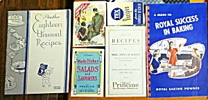 Lot Of 6 Collectible Vintage Advertising Cook Books