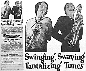 1927 Saxophone Music Room Ad
