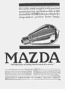 Gorgeous 1917 Art Deco Mazda Light Bulb Ad