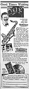1925 Saxophone Music Room Ad L@@k