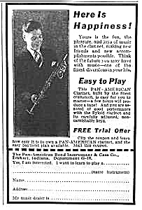 1928 Clarinet Music Room Ad L@@k