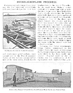 1911 Hydro-aeroplane Airplane Mag. Article