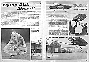 1950 Flying Disk Aircraft Mag. Article