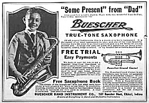 1922 Saxophone Music Room Ad