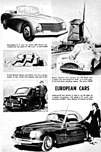 1948 Odd European Cars Gatso, Alfa, Fiat+ Mag. Article