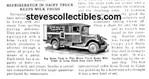 1926 Refrigerated Milk Truck Mag. Article