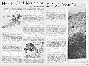 1926 Climb Mountains In Your Auto Mag Article