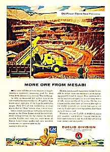 1956 Euclid Off-road Construction Truck Magazine Ad