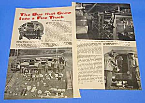 1957 Bus That Grew Into A Fire Truck Mag. Article