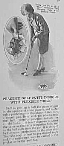 1926 Golf Putting Practice Indoors Mag. Article