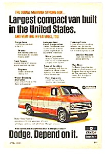 1972 Dodge Maxivan Truck Ad