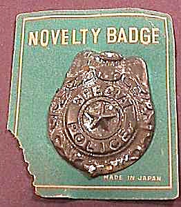 1950's Special Police Tin Toy Badge/orig Card