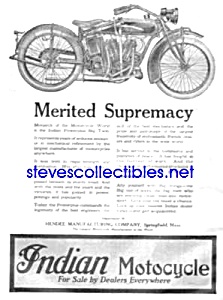1920 Indian Motorcycle Mag. Ad