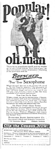 1926 Buescher Saxophone Music Room Ad