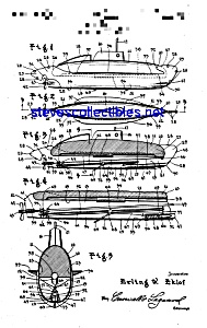 Patent Art: 1940s Toy Submarine - Matted