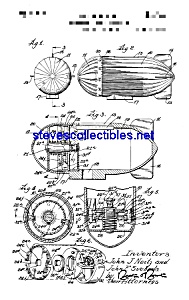 Patent Art: 1930s Airship Zeppelin Blimp Toy Bank
