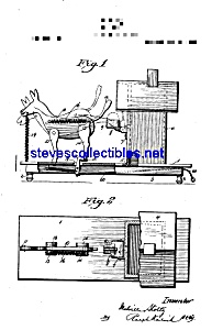 Patent Art: 1920s Donkey Mechanical Toy Bank