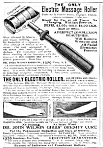 1902 Electric Massage Quack Device Obesity Cure Ad