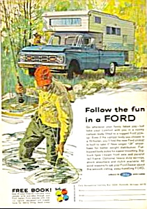 1964 Ford Pickup Camper Truck Magazine Ad