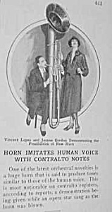 1927 Musical Horn That Duplicates Human Voice Article