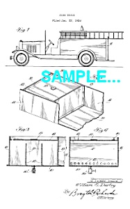 Patent Art: 1930s Firetruck - Matted