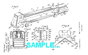 Patent Art: 1940s Fire Truck - Matted