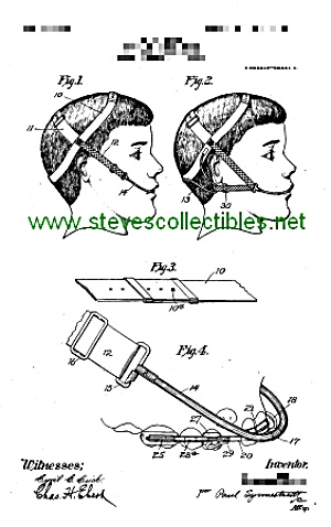 Patent Art: 1907 Dental Apparatus Braces Headgear