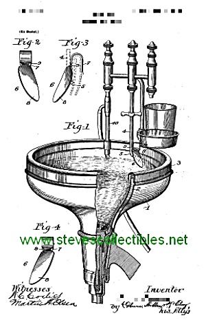 Patent Art: 1890s Dental Spittoon - Matted Print