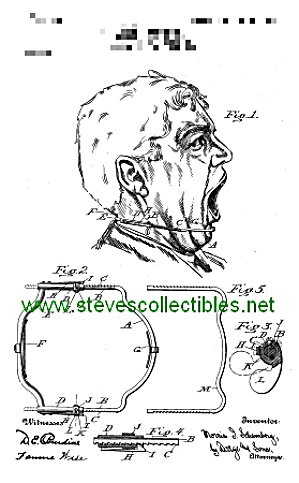 Patent Art: 1907 Scary Dental Apparatus - Matted Print