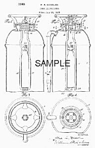 1940s Fire Extinguisher Patent-matted B
