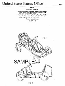 1960s Murray Pedal Car Patent-matted
