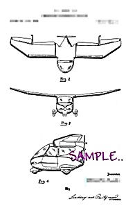 Patent Art: 1950s Combination Car-airplane - Matted