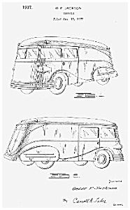 Patent Art: Cool 1937 Streamlined Truck - Matted