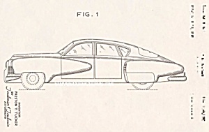 Patent Art: 1948 Tucker Automobile - Matted