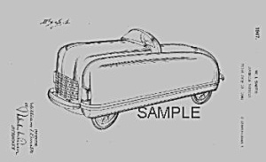 Amazing 1940s Pedal Car Patent-matted