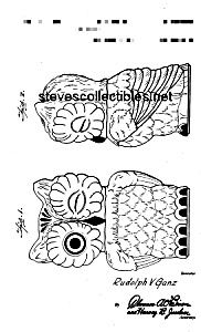 Patent Art: 1940s Shawnee Owl Cookie Jar - Matted