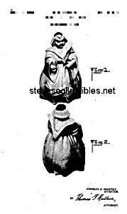 Patent Art: 1940s Red Wing Monk Cookie Jar -matted