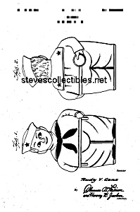 Patent Art: 1940s Shawnee Jack Tar Cookie Jar - Matted