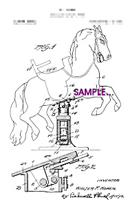 Patent Art: 1920s Horse Shaped Barber Shop Chair B