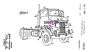 Patent Art: 1950s Peterbilt Truck - 8x10 - Matted