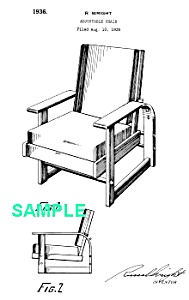Patent Art: 1930s Russel Wright Adjustable Chair-matted