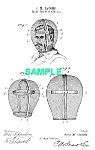 Patent Art: 1890s Fireman Mask - Matted