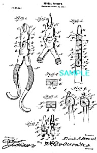 Patent Art: 1900s Dental Forceps - Matted Print